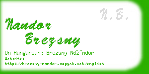 nandor brezsny business card